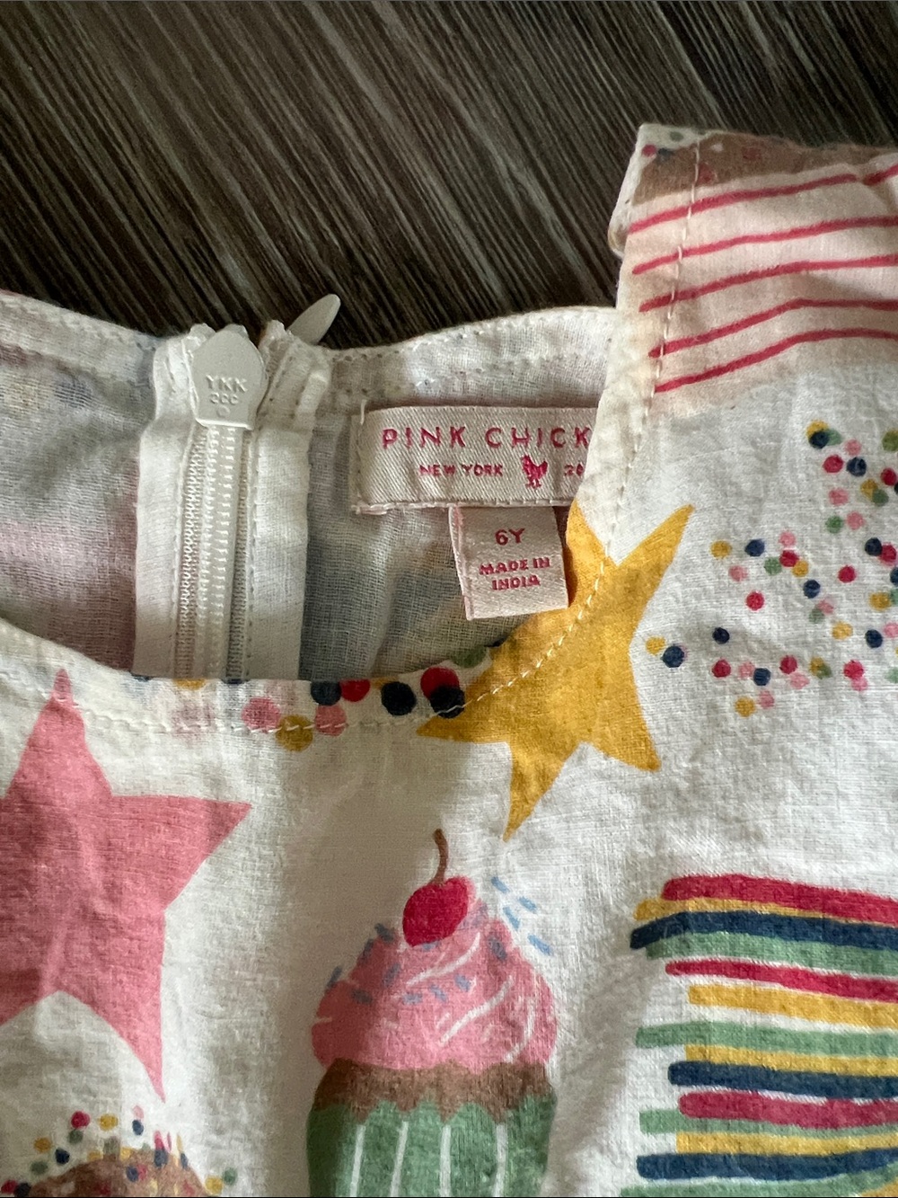 Pink Chicken Girls Birthday Cake Cupcake Party Dress Size 6Y - Picture 3 of 9